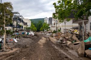 Indbyggerne i byen Bad- Neuenahr-Ahrweiler er blandt dem, der er hårdt ramt af ødelæggelserne efter oversvømmelsen i Tyskland. Foto: Marie Ravn  