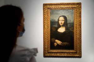 Maleriet 'Hekking Mona Lisa', som meget overraskende fredag fik et hammerslag på 2,9 millioner euro. Foto: Reuters.