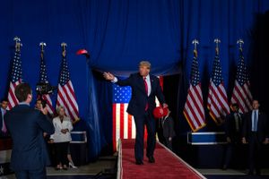 Former president Donald Trump in Warren, Mich. Foto: Photo for The Washington Post by Sarah Rice