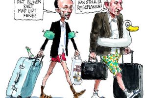 Satire – uge 29: Det har været en træls sommer, hvis man skulle ud at flyve med de skøre fra SAS. I bankerne skal man nu være direktør, til man bliver 100 år. Dissing sagde farvel, og de danske forbrugere har aldrig været mere triste.