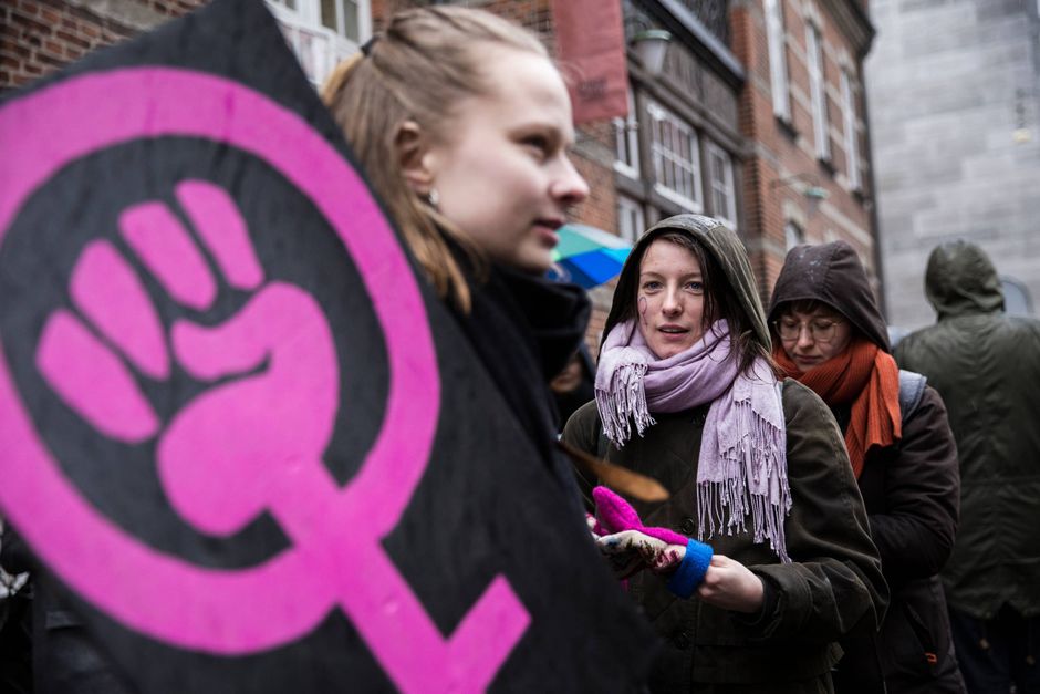 Kvindernes Internationale Kampdag d. 8. marts markeres bl.a. med forskellige demonstrationer rundt om i landet. Foto: Mikkel Berg Pedersen  