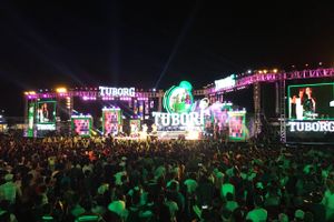 Flere end 55.000 mennesker deltog med en større fest, da Tuborg blev lanceret i Cambodja den 2. september. Foto: Carlsberg Group 
