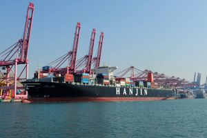 Ledelsen i Hanjin Shipping forsøger at redde stumperne af det krakkede rederi, men fremtiden ser kulsort ud for sydkoreanerne, der får mere end svært ved at genfinde fodfæstet. Foto: Hanjin
