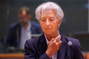 ECB-præsidenten Christine Lagarde. Foto: AP/Olivier Matthys  
