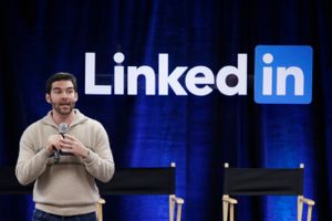 In this Nov. 6, 2014, file photo, LinkedIn CEO Jeff Weiner speaks during the company's second annual "Bring In Your Parents Day," at LinkedIn headquarters in Mountain View, Calif. Microsoft said Monday, June 13, 2016, it is buying professional networking service site LinkedIn for about $26.2 billion. LinkedIn, based in Mountain View, Calif., has more than 430 million members. (AP Photo/Marcio Jose Sanchez, File)
