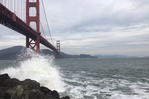 Golden Gate-broen set nede fra på San Francisco-siden. Foto: Heidi Plougsgaard 