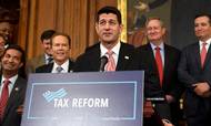 Formanden for Repræsentanternes Hus, Paul Ryan, præsenterede den nye skattereform i september. Foto: AP Images/ Ron Sachs