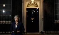 Storbritanniens premierminister, Theresa May, meddelte onsdag aften, at hun har sin regerings opbakning til det udkast til en brexitaftale. Foto: AP/Matt Dunham