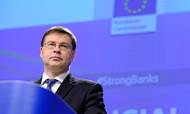 EU-Kommissionens næstformand Valdis Dombrovskis. Foto: Thierry Monasse/AP