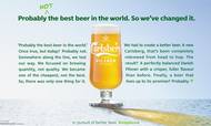 Carlsberg har været nødt til at skifte opskriften på sin øl i UK i erkendelse af, at den var efter dagens standard er for ringe. Det indrømmer bryggeriet i sine egne annoncer.