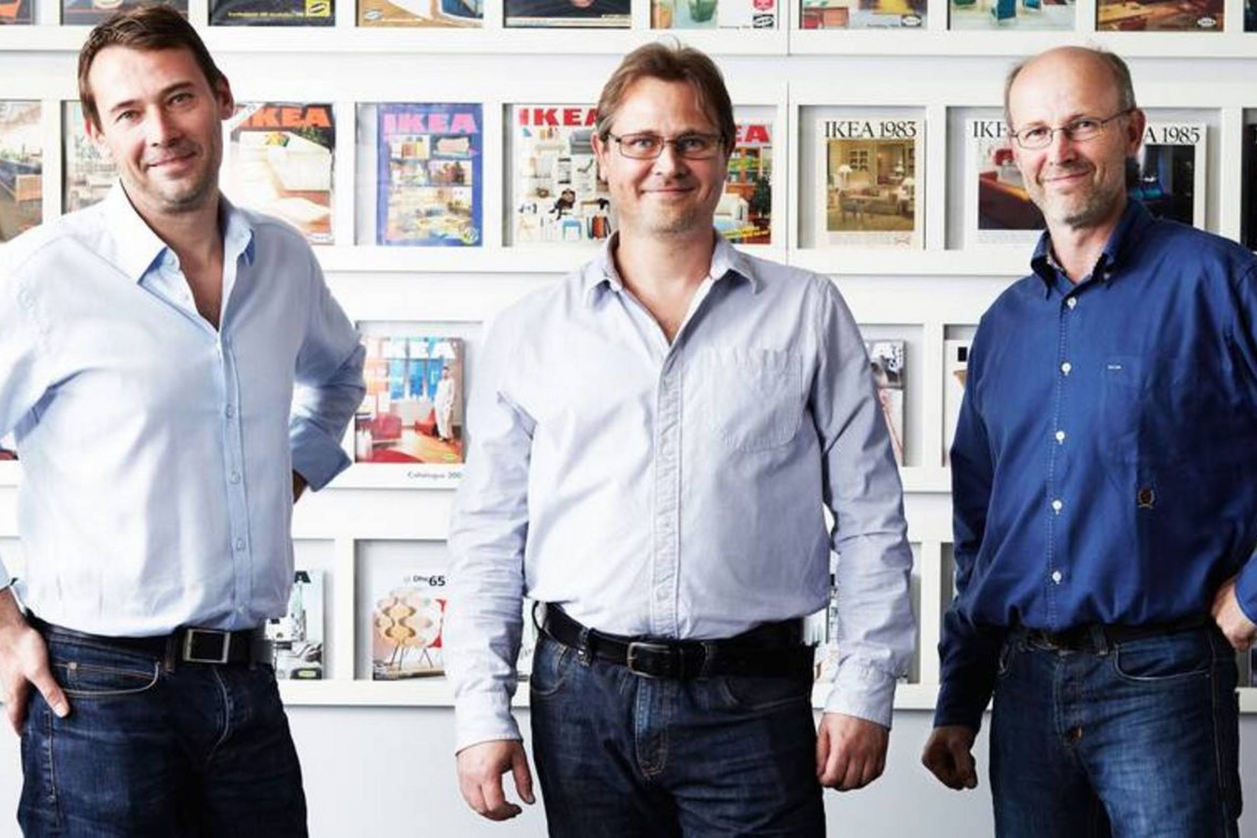 Brødrene Jonas, Mathias og Peter Kamprad har arvet den store koncern efter deres far, Ingvar Kamprad, døde sidste år. Foto: Ikea.