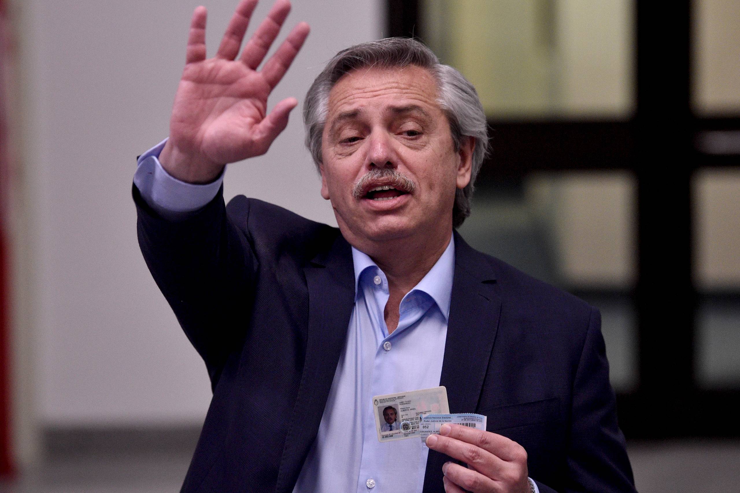 Den argentinske præsident Alberto Fernandez er hårdt presset frem mod det forestående midtvejsvalg den 14. november. Foto: AP/Gustavo Garello