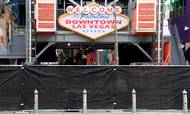 Adgangen er spærret til Downtown Las Vegas. Nedlukningen vil vare frem til den 22. april. Foto: AP/Getty Images/Ethan Miller