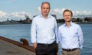 Kapitalfonden Nordic Capital køber softwareselskabet Siteimprove i en milliardhandel. Adm. direktør og stifter Morten Ebbesen (tv) og Frederik Näslund, Nordic Capitals partner. Foto: Gregers Tycho