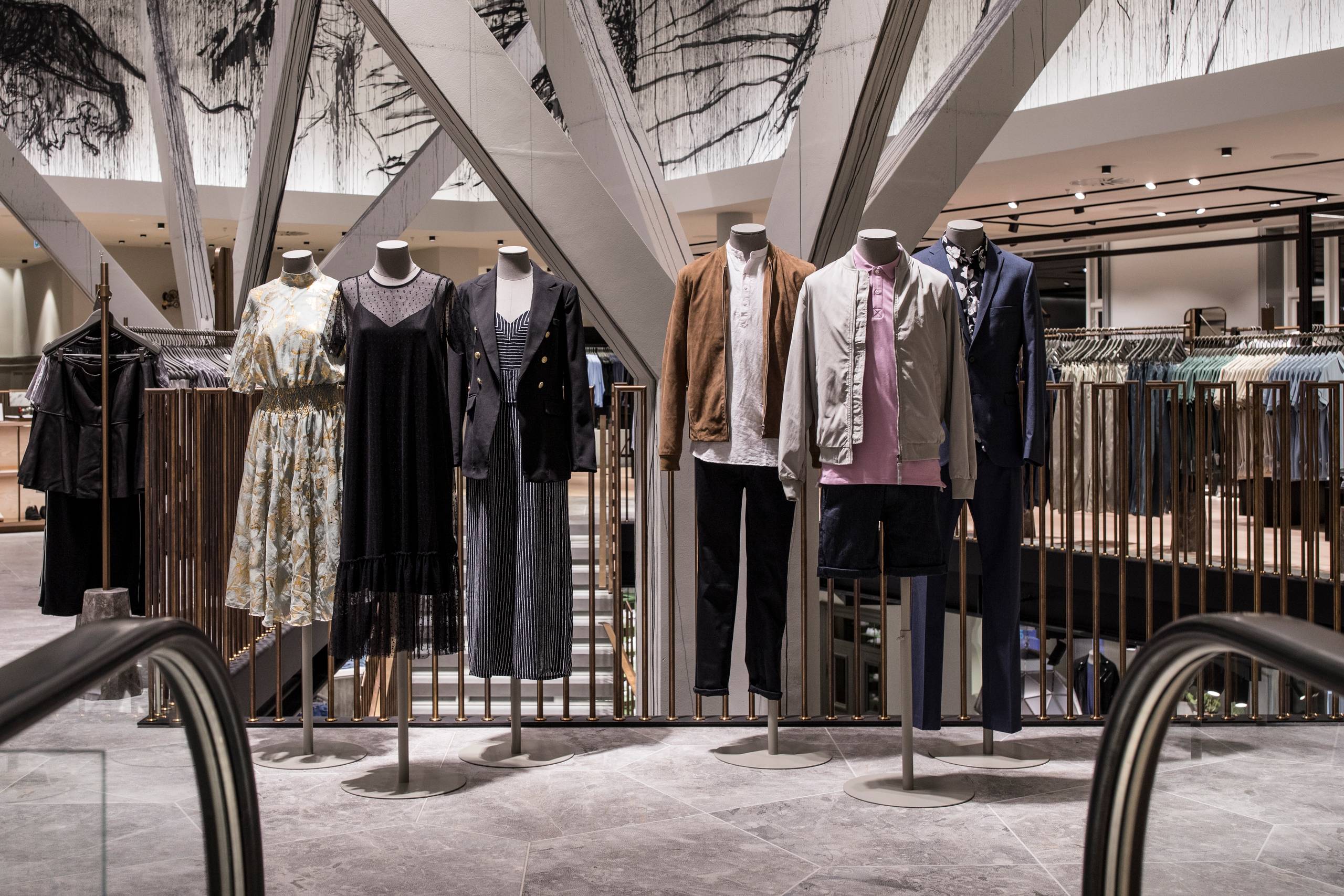 Riis Retail har stået for indretningen af Bestsellers flagskibsbutik, Rømerhus i Aarhus. Foto: Bestseller