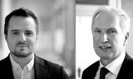 Erhvervsminister Simon Kollerup og Christian Frigast, bestyrelsesformand EKF Danmarks Eksportkredit