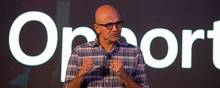 Satya Nadella overtog roret hos Microsoft i 2014, og siden har han styret selskabet i en helt anden – og meget succesrig – retning. Foto: Samyukta Lakshmi/Bloomberg