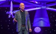 Jeff Bezos, der står i spidsen for Amazon, ses her under præsentationen af raketten Blue Origin. Foto: Washington Post/Jonathan Newton