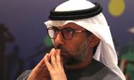 De Forenede Arabiske Emiraters energiminister Suhail al-Mazrouei blokerer for en aftale om at øge olieproduktionen, hvilket sender oliepriserne i vejret. Foto: AP/Kamran Jebreili