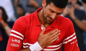 Lacoste vil som den første store sponsor have en "samtale" med Novak Djokovic efter han blev smidt ud af Australien og dermed også Australian Open i tennis. Foto: Anne-Christine Poujoulat/AFP/Ritzau Scanpix