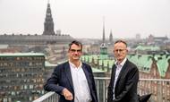 ATP's aktiechefer Claus Wiinblad (tv) og Claus Berner Møller (th) har tjent 52 mia. kr. på at investere i danske aktier de seneste 10 år. Foto: Stine Bidstrup