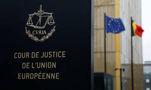 Indgangen til EU-Domstolen i Luxemborg. Foto: Francois Lenoir/Reuters/Ritzau Scanpix