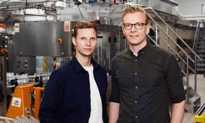 Direktør Søren Aamand (th) og økonomichef Anders Houmann stiftede Nohrlund i 2014. Nu er virksomheden solgt til Royal Unibrew. Foto: PR