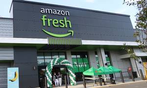 Onlinegiganten Amazon har åbnet fysiske Amazon Fresh-butikker i USA og Storbritannien.
Foto: mpi34/MediaPunch /IPX/Scanpix.