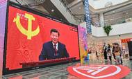 Kinas præsident, Xi Jinping, har fået fem nye år på magtens tinde i Kina. Men internationale investorer er mindre glade for landets udvikling. Foto: AFP/Ritzau Scanpix
