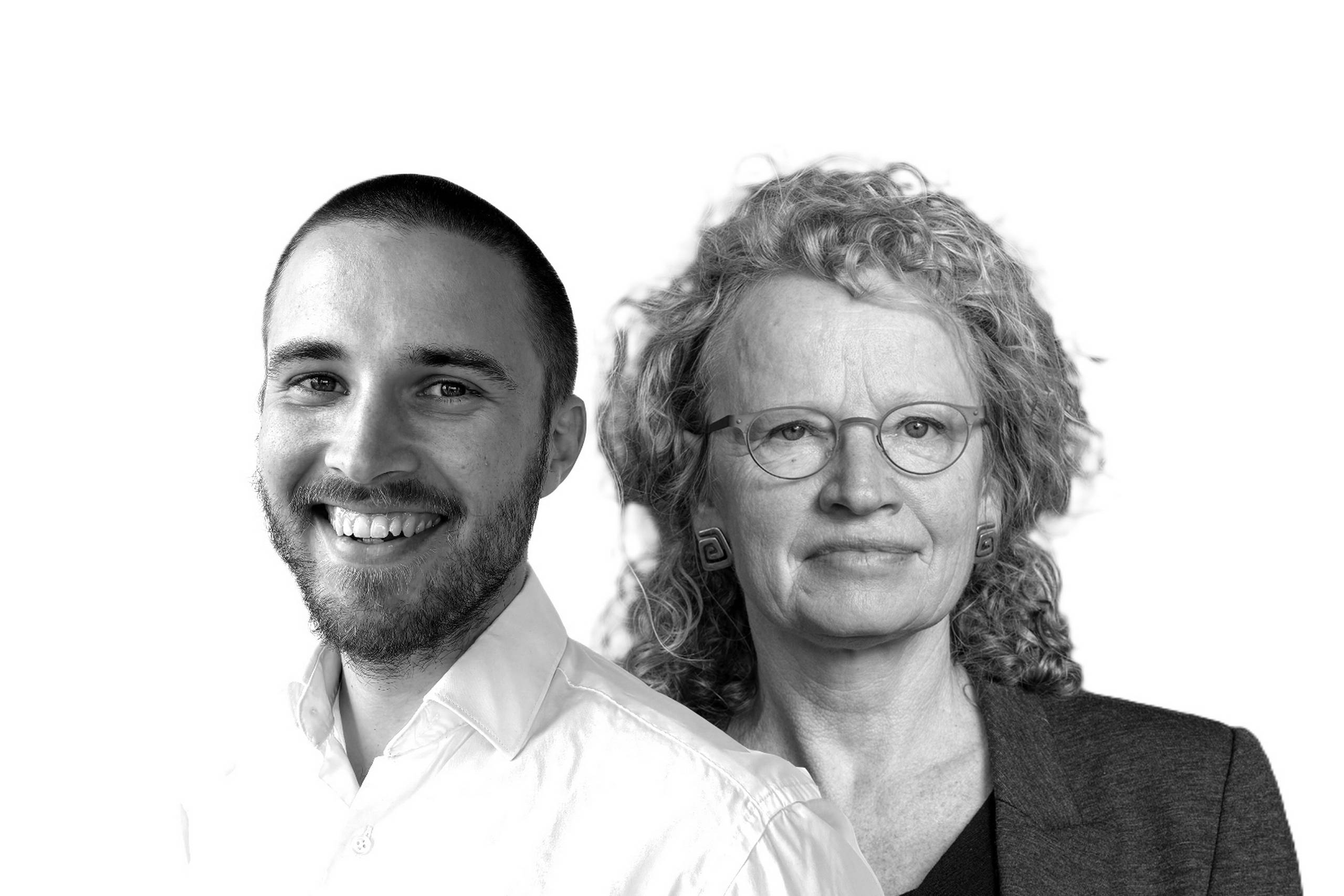 Peter Andreas Nielsen, forperson i Borgerenergifællesskabet Bornholms Havvind, og Helle Munk Ravnborg, forperson i Udviklingskonsortiet Bornholms Havvind