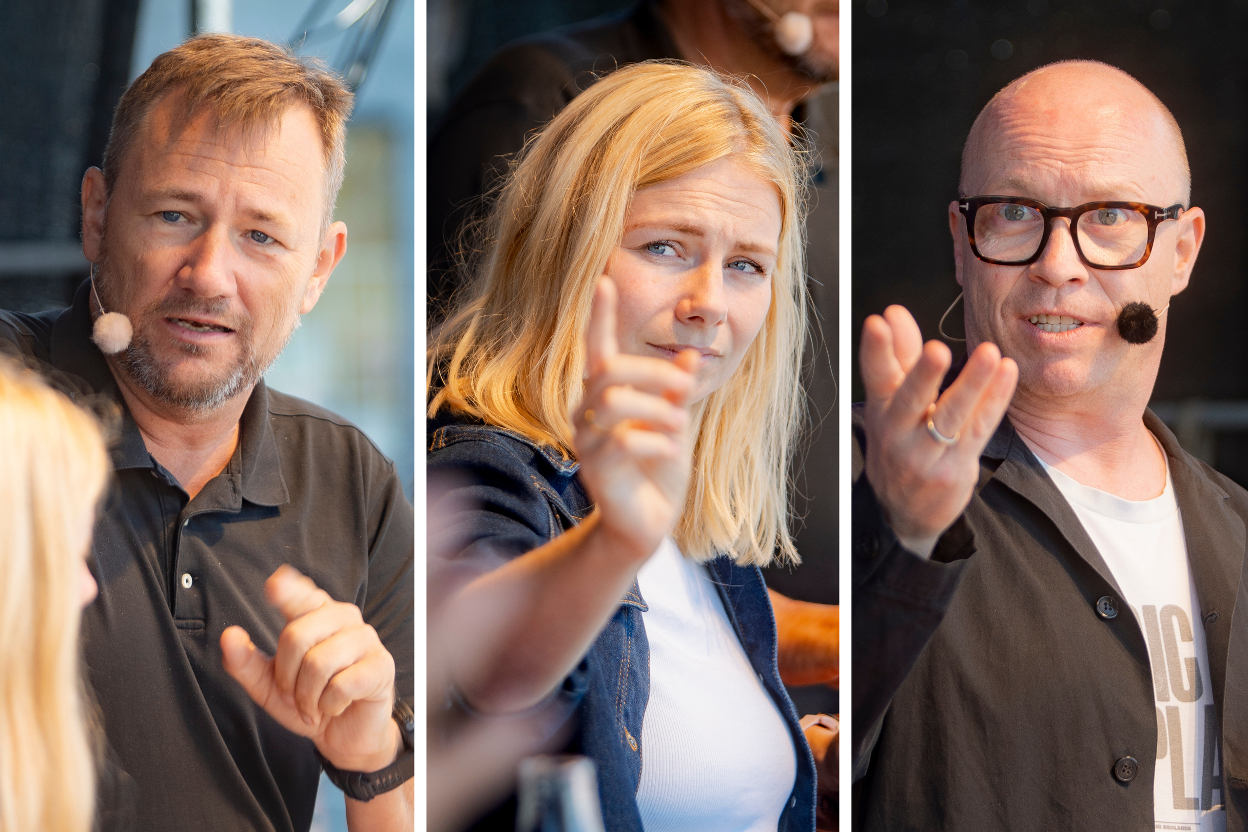 Fra venstre er det Niels Flemming Hansen (K), Sigrid Friis (R) og Rasmus Nordqvist. Foto: Emil Hougaard Bertelsen/Europa-Parlamentet