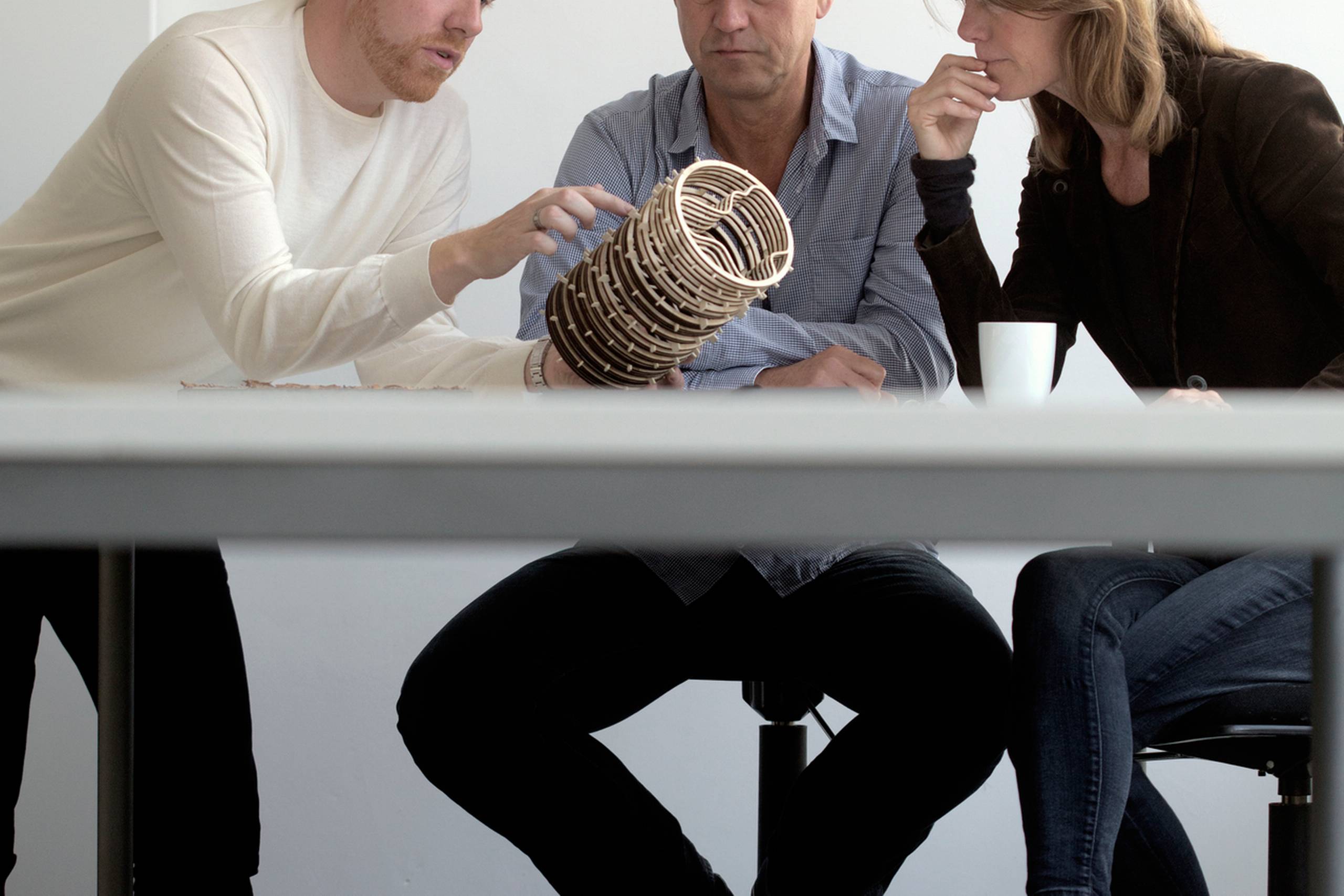 Arkitekter fra tegnestuen Lundgaard og Tranberg. Fra venstre Nicolai Richter-Friis, Peter Thorsen og Lene Tranberg.