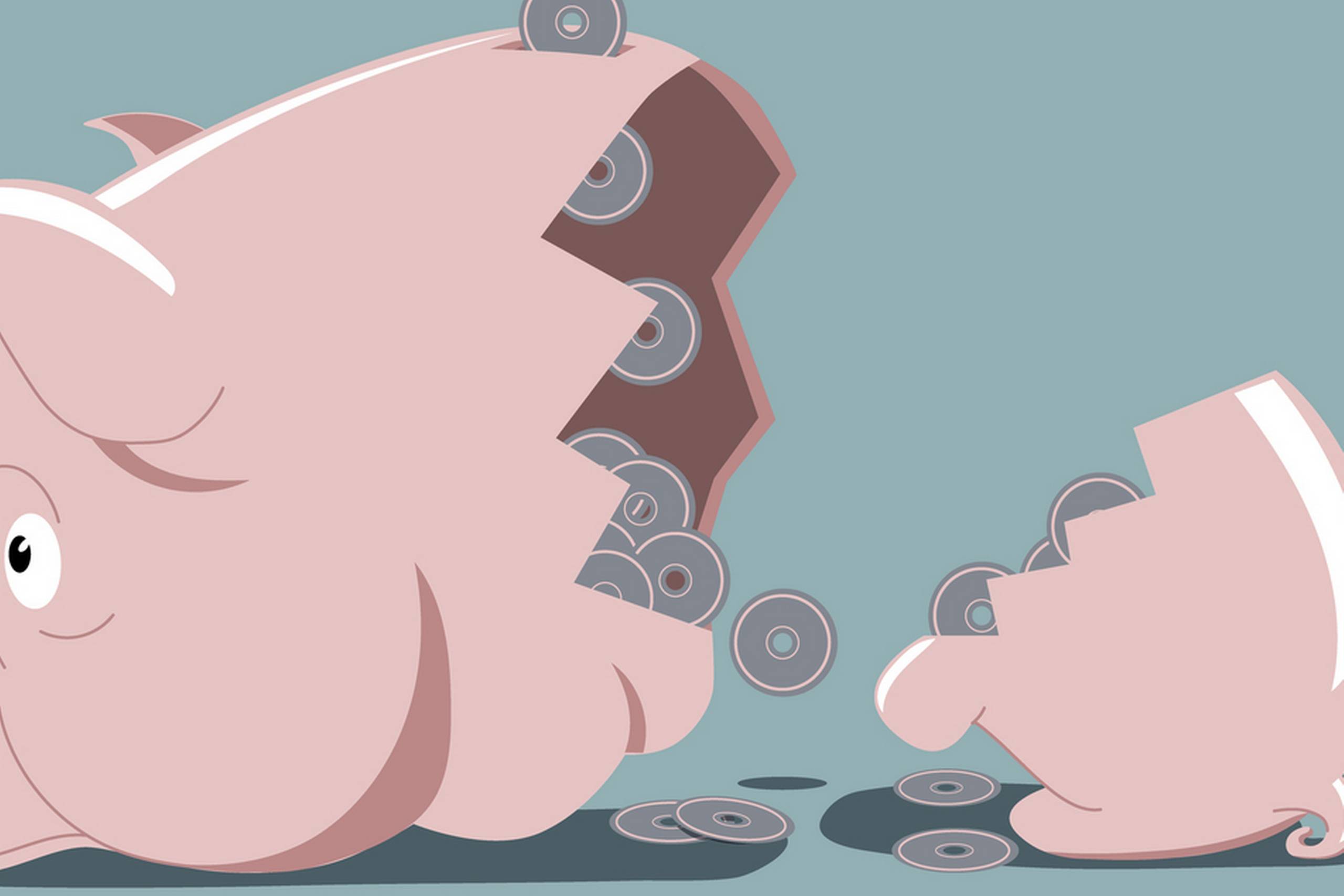 De store pensionsselskaber har så få penge i sparegrisen, at de kan give mere end små 2 pct. i rente til pensionsopsparerne før skat.