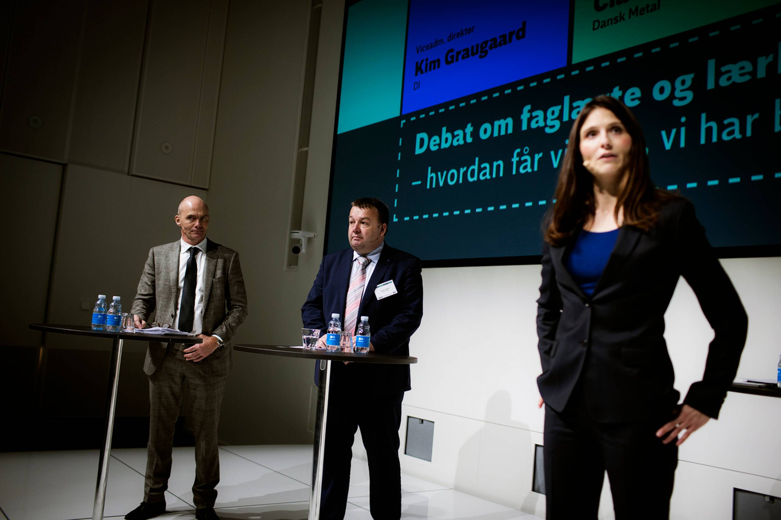 viceadm. direktør i DI, Kim Graugaard, tv, og formand for Dansk Metal, Claus Jensen, til DI's årlige MMV-dag den 21. januar 2015. 