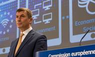 Andrus Ansip, EU-kommissær for det indre digitale marked. Foto: Virginia Mayo/AP Foto: AP/Virginia Mayo