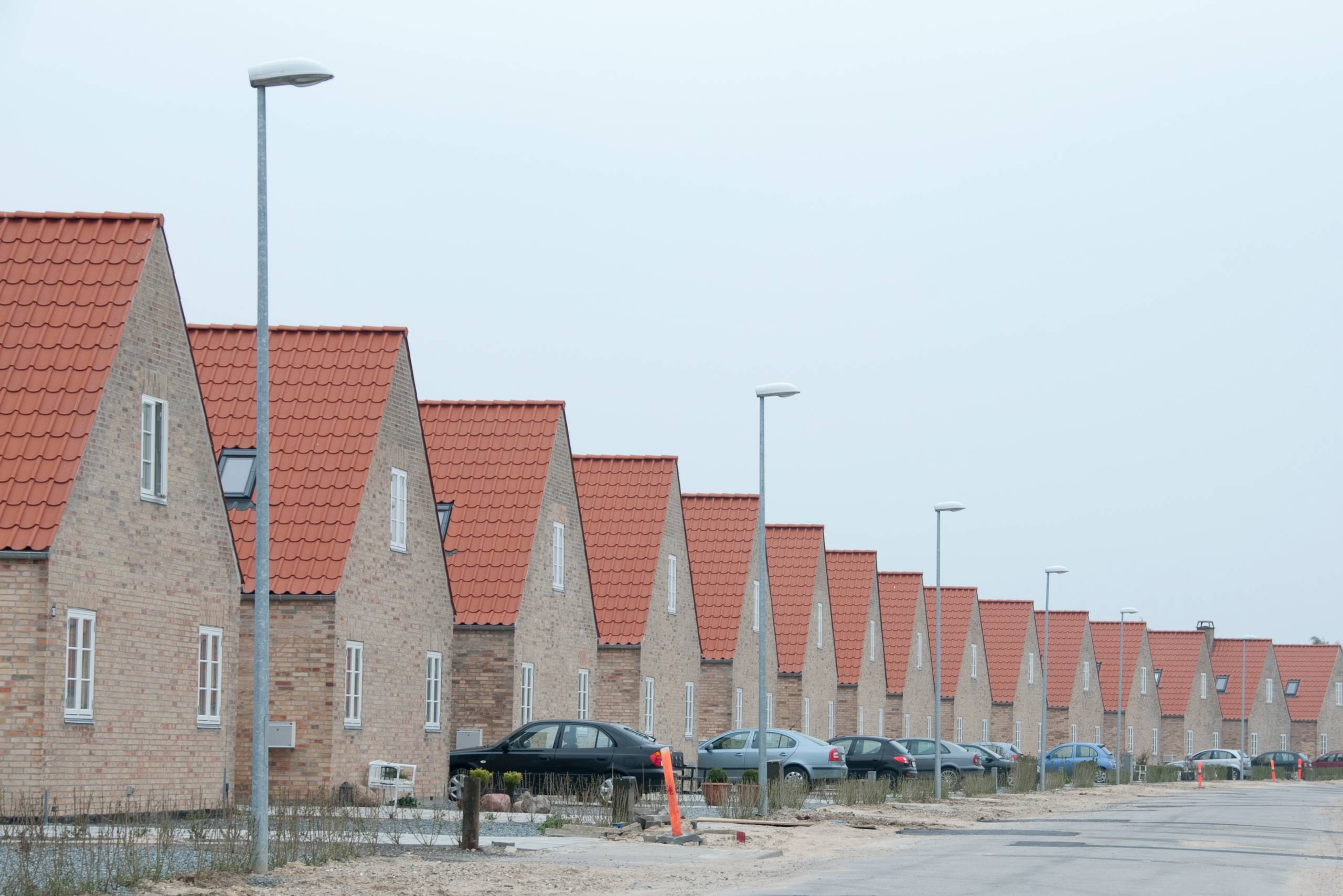 Ole Kirks Alle i Nakskov med 36 boliger opført i 1944. De er tegnet af arkitekt Adolph E. Hansen Ørnsholt.