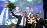 Jan Vapaavuori sidder nu som næstformand i den magtfulde Europæiske Investeringsbank og er sammen med banken klar til at indtage rollen som superlobbyist. Her ses han til højre, sammen Finlands statsminister, Alexander Stubb, efter dennes valgsejr i juni 2014.