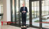 Bankdatas adm. direktør, Ove Vestergaard, benyttede indvielsen af det nye kontor til at fortælle lidt om forretningen i det hele taget.