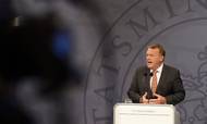 Statsminister Lars Løkke Rasmussen fremlægger regeringens 2025-plan. Foto: Casper H. Christensen