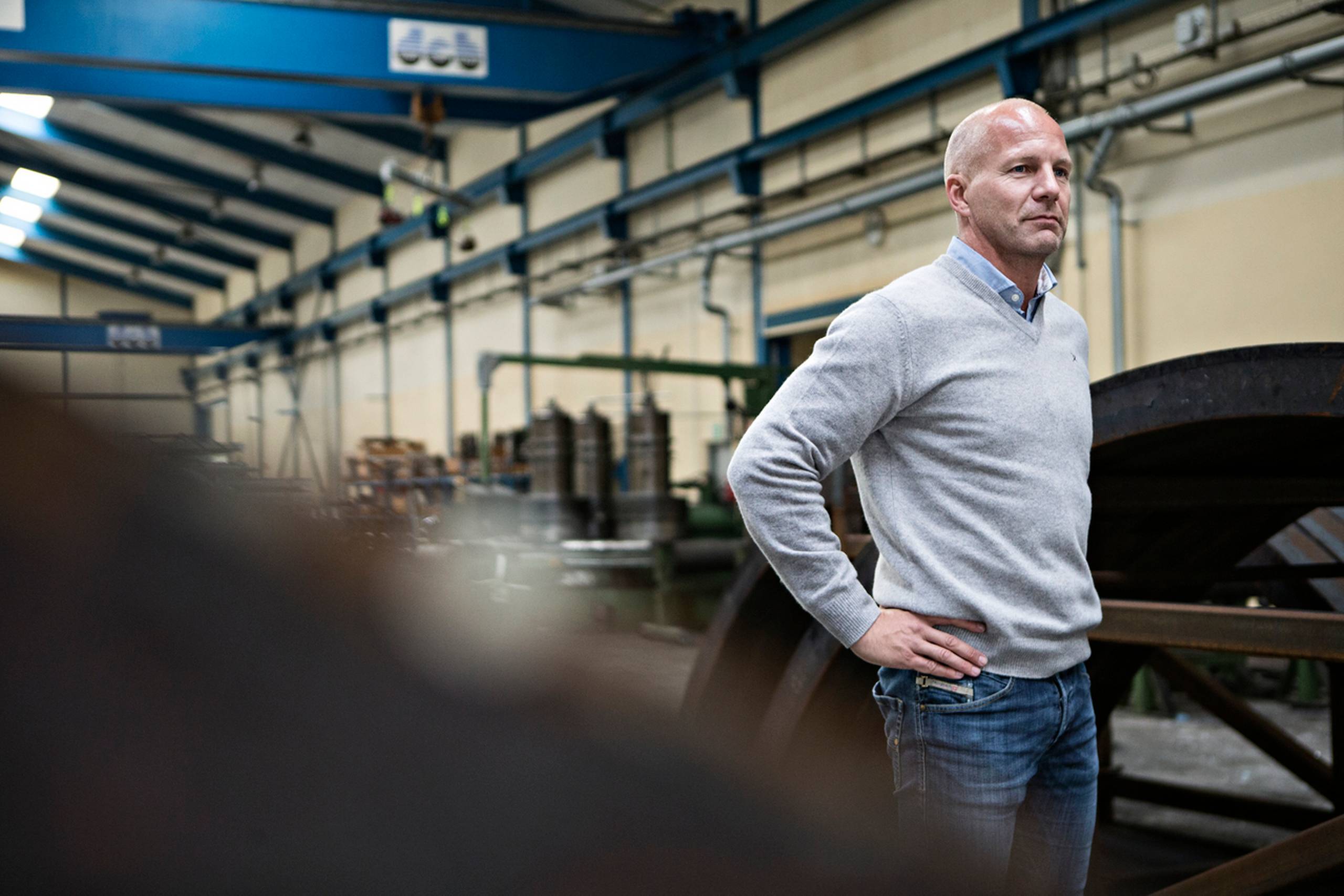 Søren Ravn, som ejer og leder metalvirksomheden Sjølund A/S syd for Kolding. Foto: Tobias Nicolai