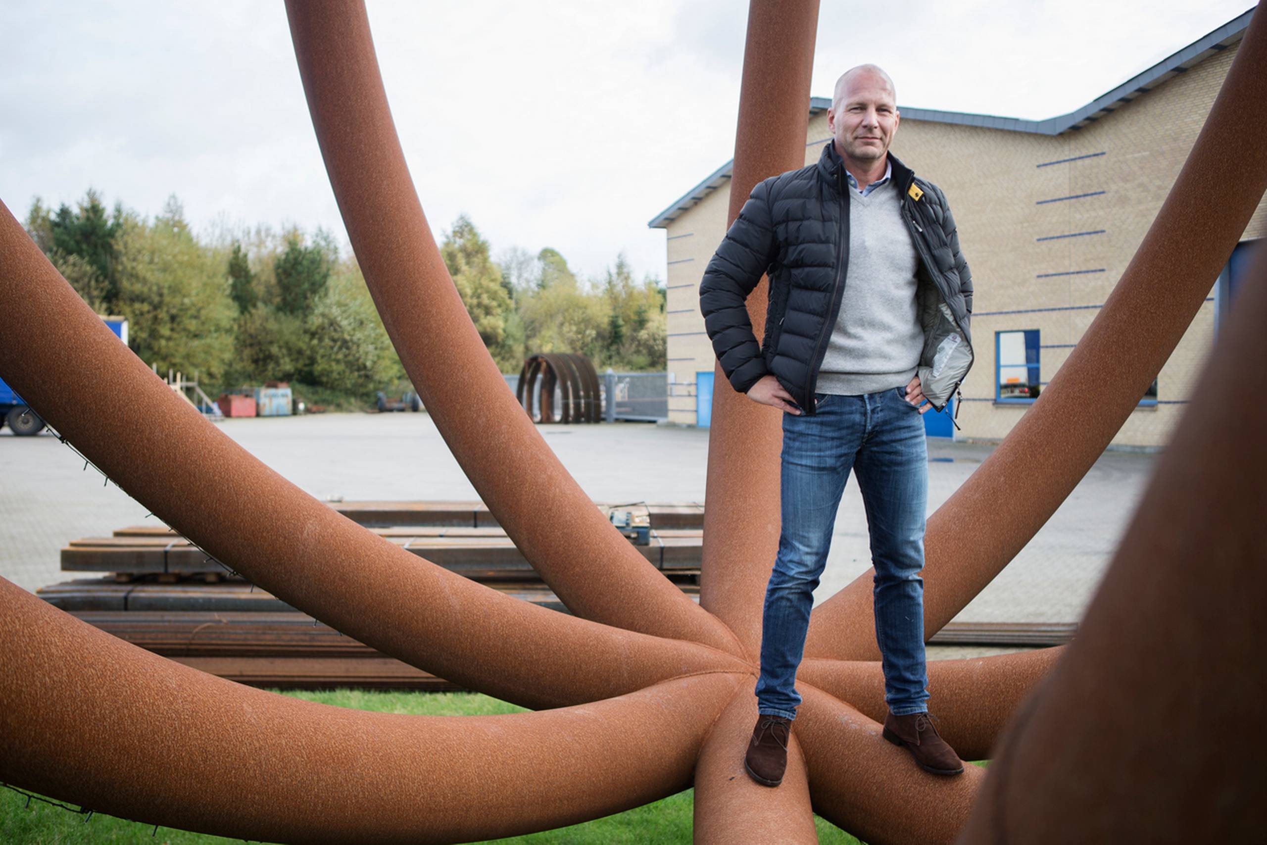 Søren Ravn, som ejer og leder metalvirksomheden Sjølund A/S syd for Kolding. Foto: Tobias Nicolai