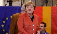 Angela Merkel kan fortsætte som kansler, men uden den hidtidige regeringspartner SPD. Foto: AP/Matthias Schrader