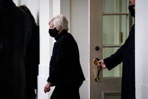 Treasury Secretary Janet Yellen arrives to participate in a ceremonial swearing at the White House on Tuesday, Jan 26, 2021. Foto: Washington Post/Jabin Botsford